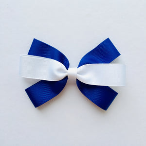 Hair Clip -  Medium (royal blue + white)