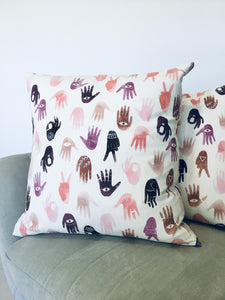 Deluxe Cushion Cover - Henna Hands