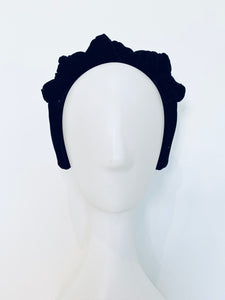 Classic Headband -  Black Velvet Crown