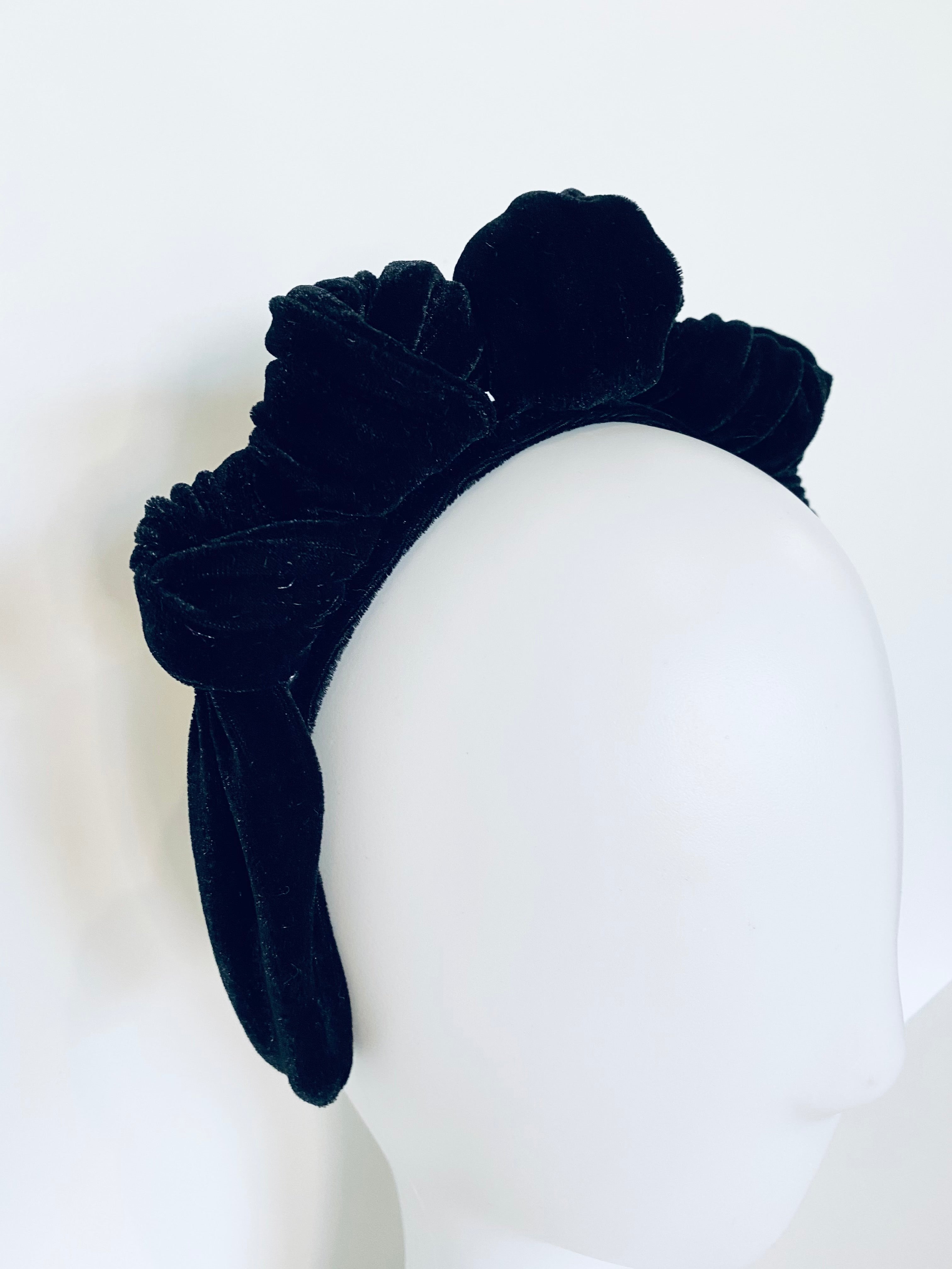 Classic Headband -  Black Velvet Crown