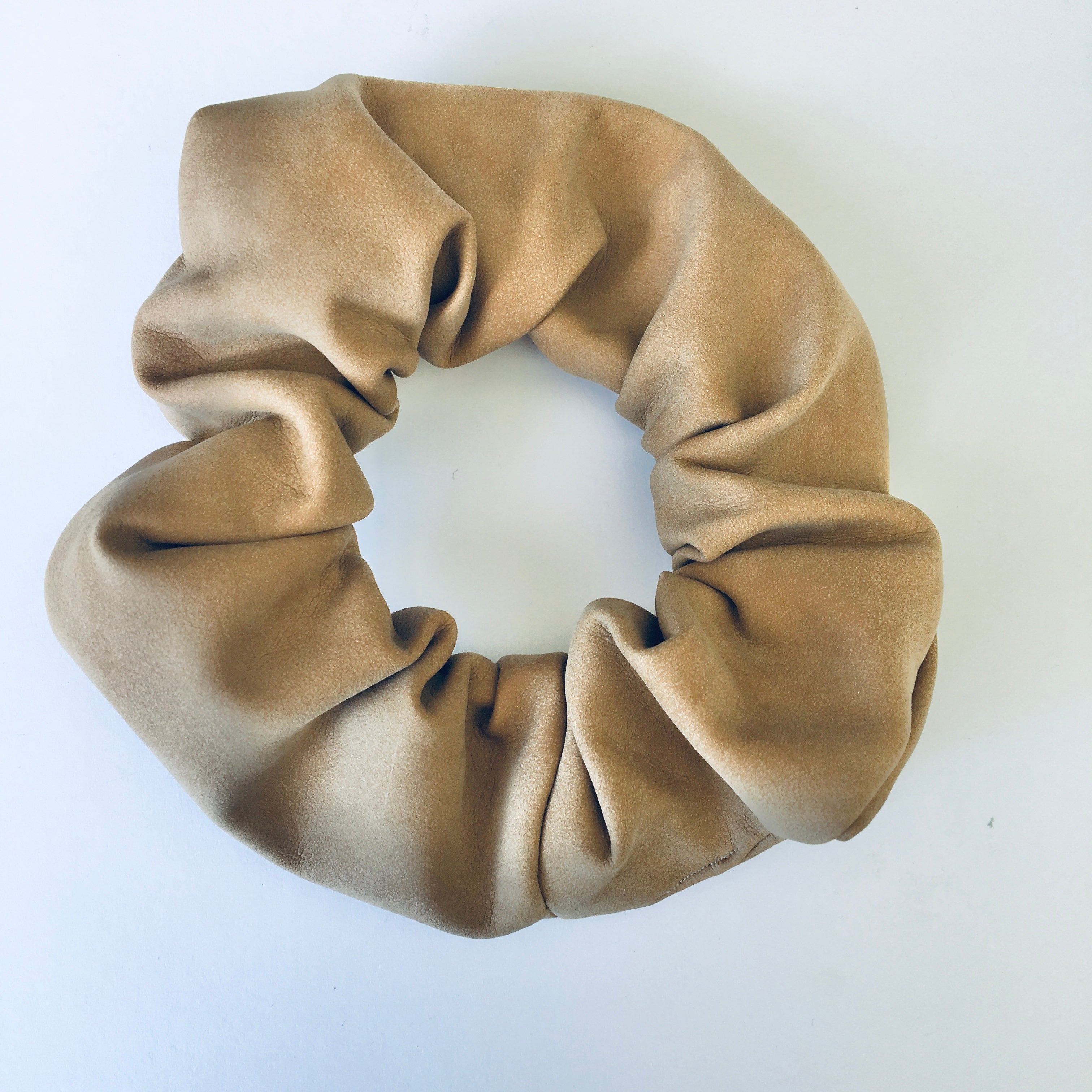 Scrunchie - Tan Pleather