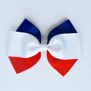 Hair Clip -  Large (CSS royal blue, white and red)